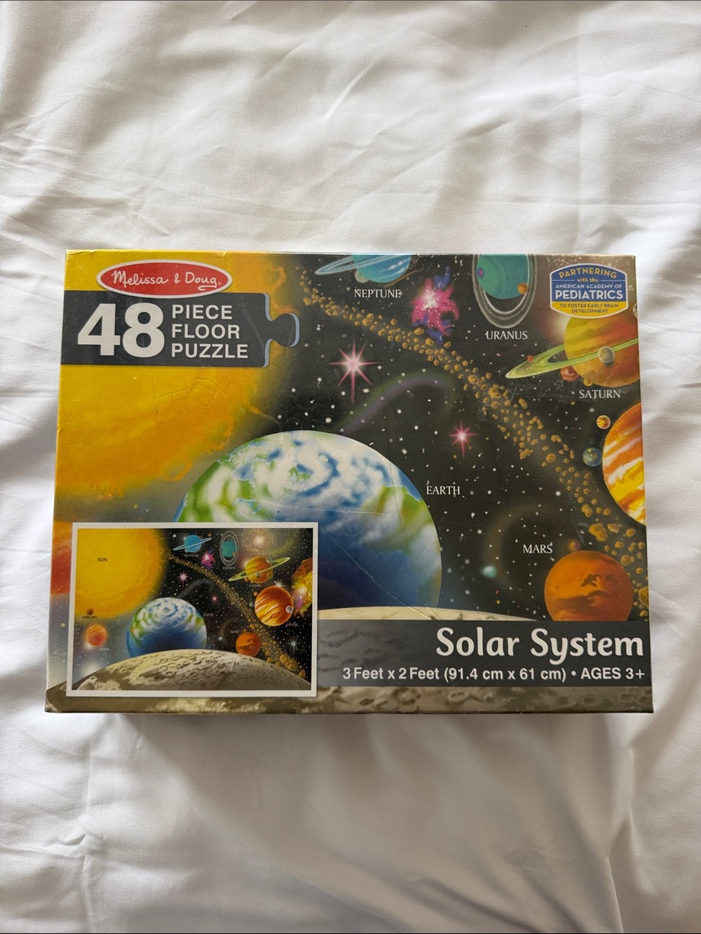Melissa & Doug Solar System Puzzle - Black, Yellow, Blue, Green, Orange